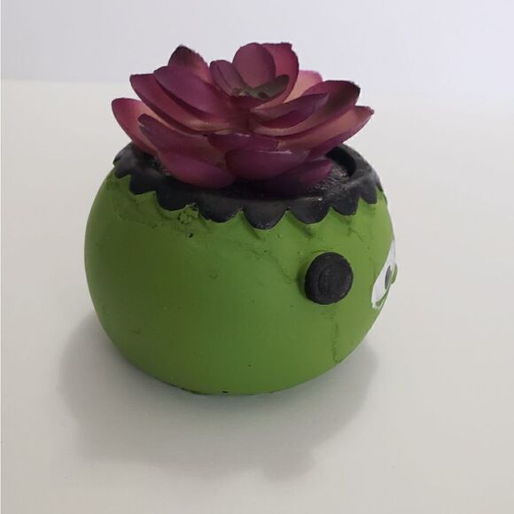 Frankinstein Ceramic Faux Succulent Planter - Picture 2 of 5